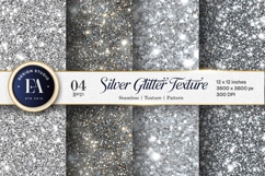 Silver Sparkle Foil Glitter Texture Shine Digital Paper Product Image 1