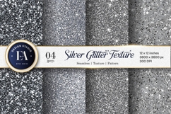 Glitter Texture Silver Sparkling Festive Digital Paper Product Image 1