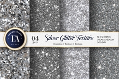 Glitter Texture Silver Sparkling Festive Digital Paper Product Image 1
