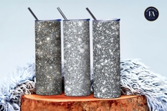 Silver Sparkle Foil Glitter Texture Shine Digital Paper Product Image 3