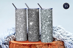 Sparkling Silver Foil Glitter Texture Art Digital Paper Product Image 3