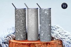 Silver Sparkle Foil Glitter Texture Shine Digital Paper Product Image 3