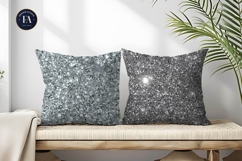 Sparkling Silver Foil Glitter Texture Art Digital Paper Product Image 2