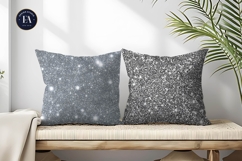 Silver Sparkle Foil Glitter Texture Shine Digital Paper Product Image 2