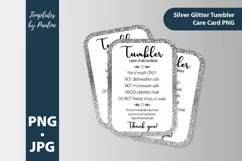 Gray tumbler cup care instruction card