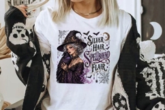 Silver Hair Spellbound Flair Witch PNG Sublimation Design Product Image 2