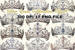 Silver Queen Watercolor Clipart Bundle Product Image 1