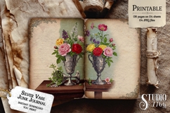 Silver Vase Junk Journal Pages Product Image 3