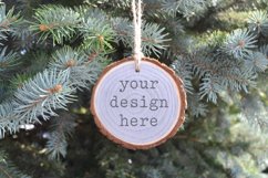 Wood Slice Ornament Mockup| Add Your SVG Sublimation Clipart Product Image 1