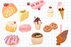 Cute Sweet Dessert Illustration Graphic Product Image 2