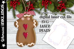 Simple Gingerbread Ornament SVG For Laser Cutting Product Image 1