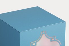 Simple Arabesque Window Cuttable Cube Gift Box SVG Template