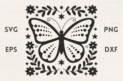 Decorative Butterfly illustration with dots Product Image 1