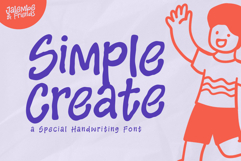 Simple Create - modern handwriting display font Product Image 1