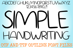 Simple Handwriting Font Letters Alphabet ABC Text OTF Product Image 4