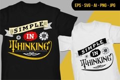 Simple In Thinking - T Shirt Design Product Image 1