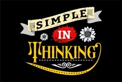 Simple In Thinking - T Shirt Design Product Image 3