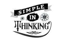 Simple In Thinking - T Shirt Design Product Image 2