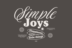 Simple Joys Typography Quotes T-shirt Design Product Image 1