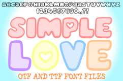 Simple Love Font Heart Valentines Cute Typeface Sweetheart