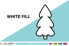 Christmas tree SVG designs featuring four simple festive tree silhouettes