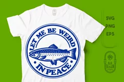 Funny Saying SVG File | Simple Salmon Badge| Fishing SVG Product Image 2