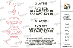 3D Simple Stand Decor Laser Cut. Home Decor. Lips SVG Product Image 2