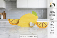 3D Simple Stand Decor Laser Cut. Home Decor. Lemon SVG Product Image 1