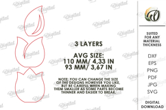 3D Simple Stand Decor Laser Cut. Home Decor. Tulips SVG Product Image 2