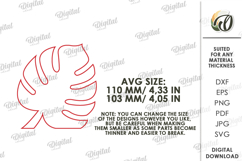 Simple Stand Decor Laser Cut. Home Decor. Monstera SVG Product Image 2