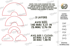 3D Simple Stand Decor Laser Cut. Home Decor. Rainbow SVG Product Image 2