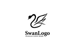 Simple swan logo design template Product Image 1