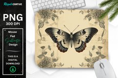 Simple Vintage Mystical Moth Mouse Pad Product Image 1