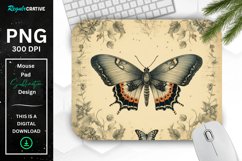 Simple Vintage Mystical Moth Mouse Pad Product Image 1