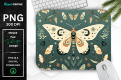 Simple Vintage Mystical Moth Mouse Pad Product Image 1