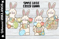 Simple Little Easter Bunny-Easter Egg Sublimation Clipart Product Image 1