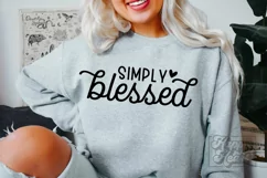 Simply Blessed SVG - Mom Life - Mothers Day - Mom Mode Shirt Product Image 1