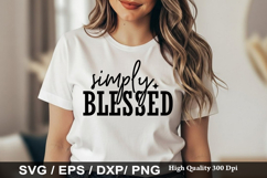 Simply blessed - Christian SVG Design Product Image 1