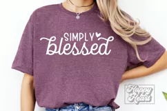 Simply Blessed SVG - Mom Life - Mothers Day - Mom Mode Shirt Product Image 3