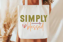 Simply Blessed SVG, Christian SVG, Faith SVG Product Image 2