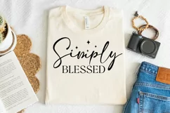 Simply Blessed SVG, Christian SVG Design, Faith SVG Product Image 3