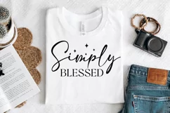 Simply Blessed SVG, Christian SVG Design, Faith SVG Product Image 2