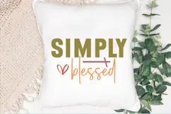 Simply Blessed SVG, Christian SVG, Faith SVG Product Image 3