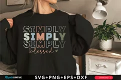 Simply Blessed SVG, Christian SVG Design, Faith SVG Product Image 1