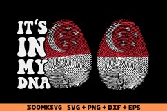 It's in my DNA Singapore Flag Fingerprint Sublimation Product Image 1