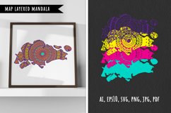 Map, Mandala SVG, layered, cut file, bundle, patriotic, clip art, banner, scrapbook, invitations, cover, accessories, birthdays, t-shirt, mug, stencil, pillow, design, wall art, greeting, card, cricut, svg, map, mandala, silhouette, cut file, patriotic, l