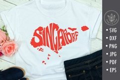Singapore svg cut file, map shape