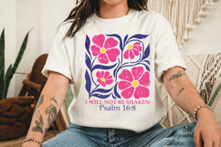 Religious Floral Quote PNG, Inspirational Design Product Image 3