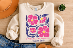 Religious Floral Quote PNG, Inspirational Design Product Image 4