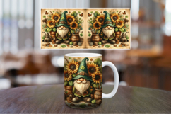 Mug Wrap Sublimation - sunflowers gnome Product Image 1